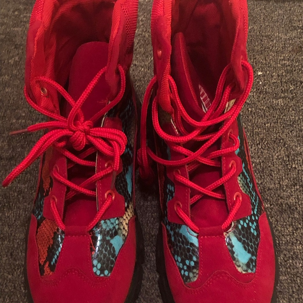 Semi Suede boots. Perfect for fall or Winter… vivacious color and look.